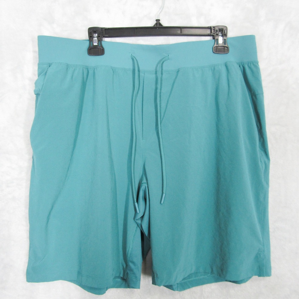 Lululemon Pace Breaker Teal Blue Athletic Shorts Mens XXL 8 Inch Inseam No Liner
